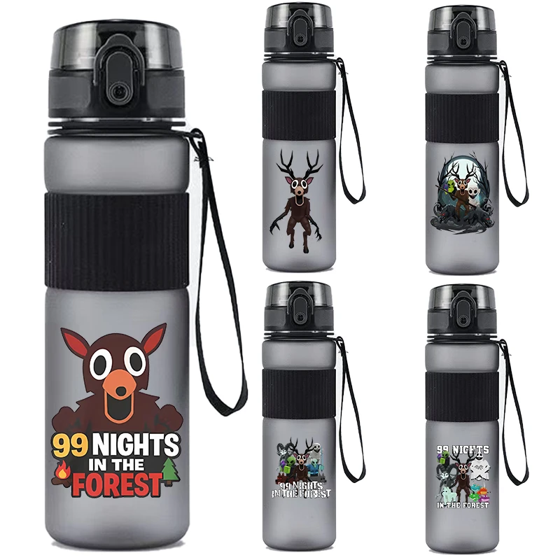 

550ml 99 Nights in The Forest Water Bottle Large Capacity Sports Kettle Transparent Cold Water Cup Outdoor Portable Drinkware