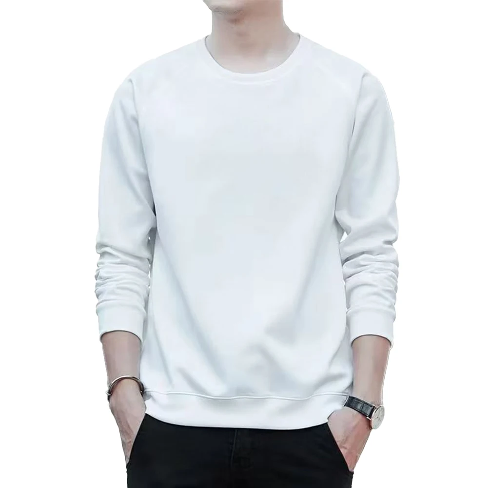 Comfy Fashion Top Man Clothes Bottoming Tops Casual Pullover Long Sleeve T-Shirt Round Neck Slim Fit Tees For Man