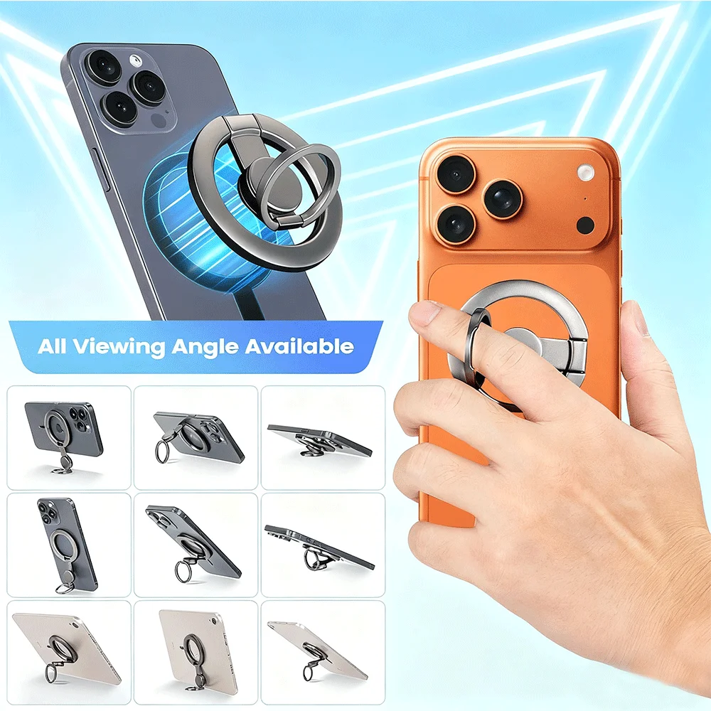 

Сильный магнитный держатель для мобильного телефона на палец для аксессуаров MagSafe, магнитная складная подставка для мобильного телефона, поддержка iPhone 17Pro