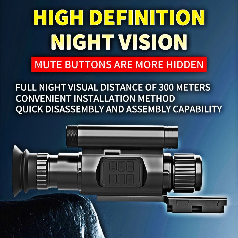 

Digital Day And Night Vision Hunting Rifle Scope HD1080P Hunting Camera Monocular with 50mm Lens and 850/940nm IR