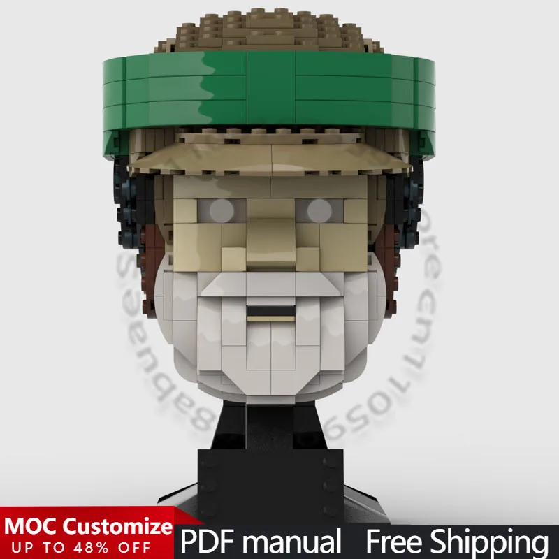 

679 PCS Popular Game Character Series Captain face MOC Customize Modular Building Block Brick Popular DIY Boys Toy Birthday Gift