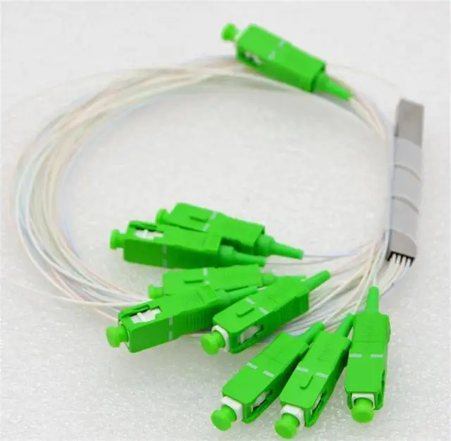 Волоконно-оптический сплиттер 1X2 1X4 1X8 1X16 1X32 PLC SC/APC SM 0,9 мм G657A1 PVC 1m FTTH