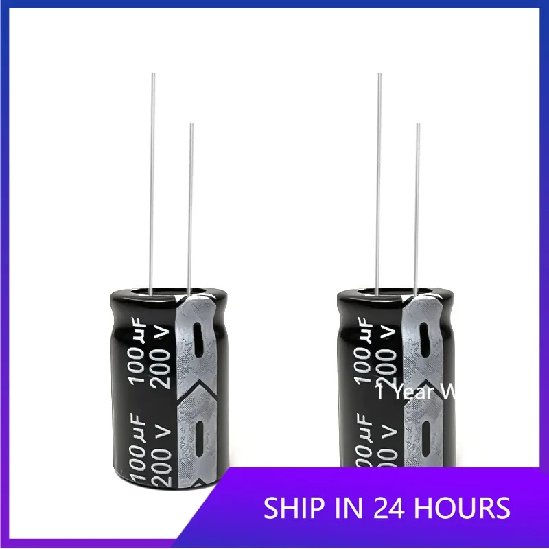2/10/100PCS 100uF200V 200V100uF 100MFD 200WV 16x25mm Radial Aluminum Electrolytic Capacitor