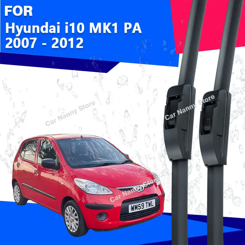 

Щетки лобового стекла для Hyundai i10 MK1 PA 2007-2012 Автомобильные дворники Резиновая полоса стеклоочистителя из мягкой резины 2008 2009 2010