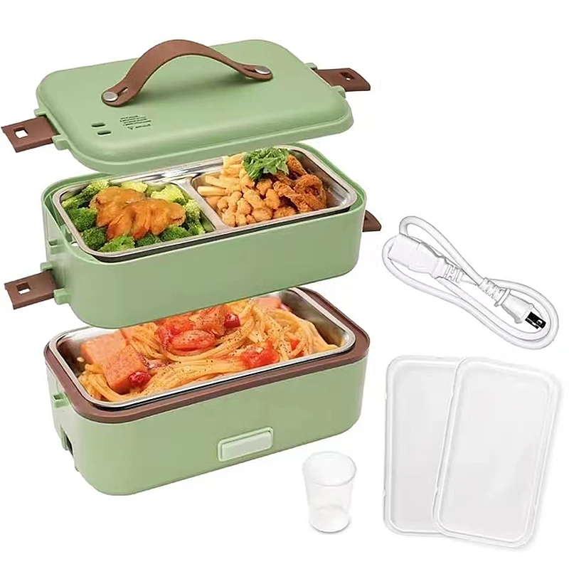 Portable Electric Lunch Box Food Warmer for On-the-Go Self Cooking Heated Lunch Box for Home Office Cook Food