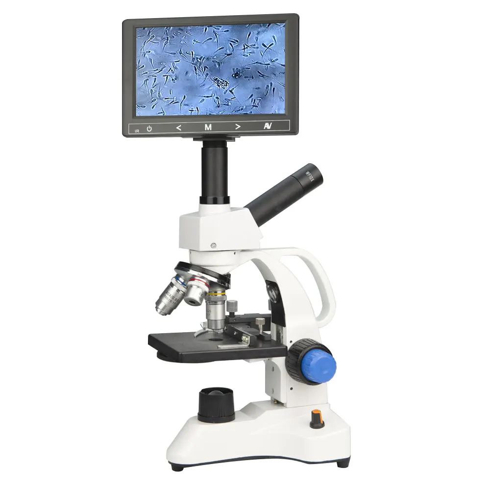 4000X Professional Monocular Biological Microscope Screen Aquaculture Sperm Egg Mite Blood Inspection