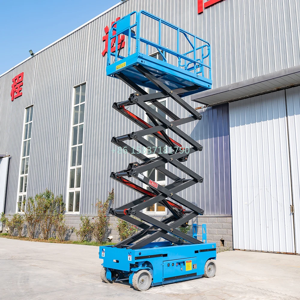 Small Electric Hydraulic Lift Platform Mini Home Mobile Scissor Lift Platform Crawler Self-propelled Scissor Lifting Platform
