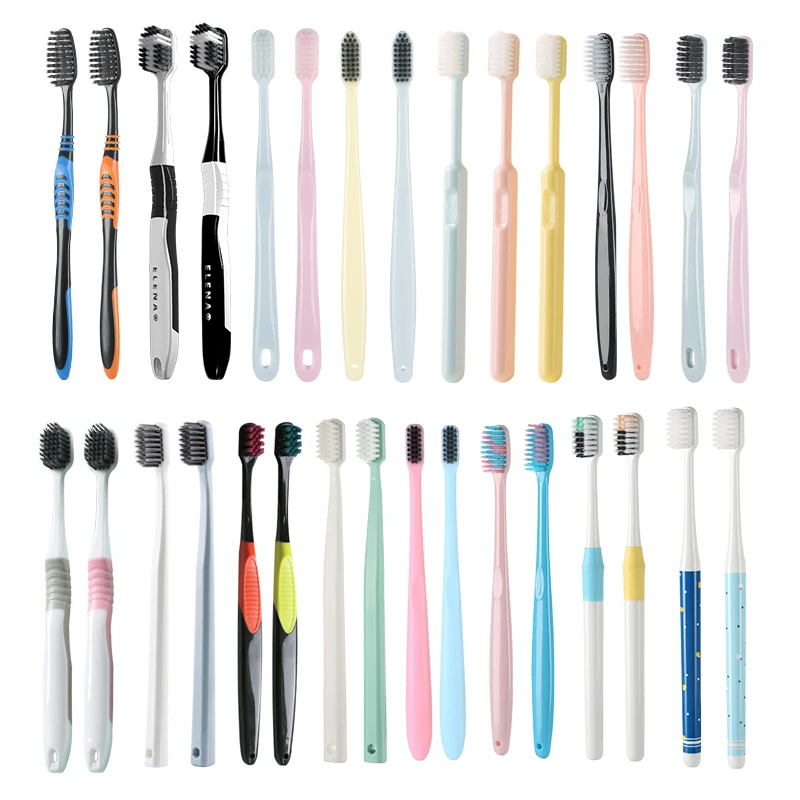 10/30/50 szt. niezależnie pakowane, szczoteczki do zębów w pudełku niespodziance, losowa dostawa szczoteczek z włosiem twardym i miękkim, zestaw do higieny jamy ustnej do użytku domowego
