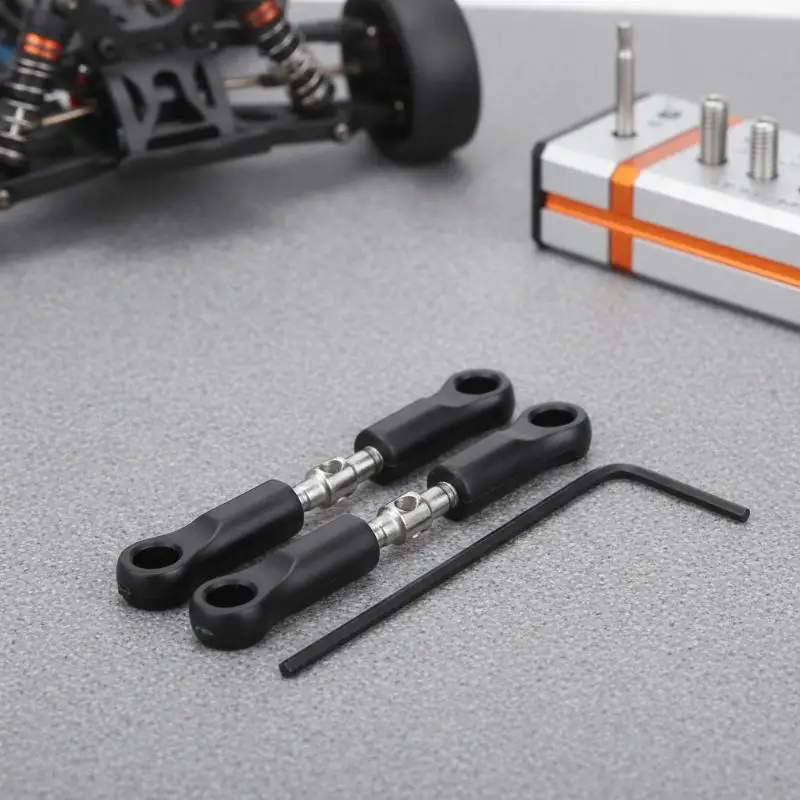 2Pcs 1/16 RC Car Adjustable Steering Tie Rod High Strength PA Steel Camber Link Accurate Parts Fit SCY 16101 16102 16103 PRO6317