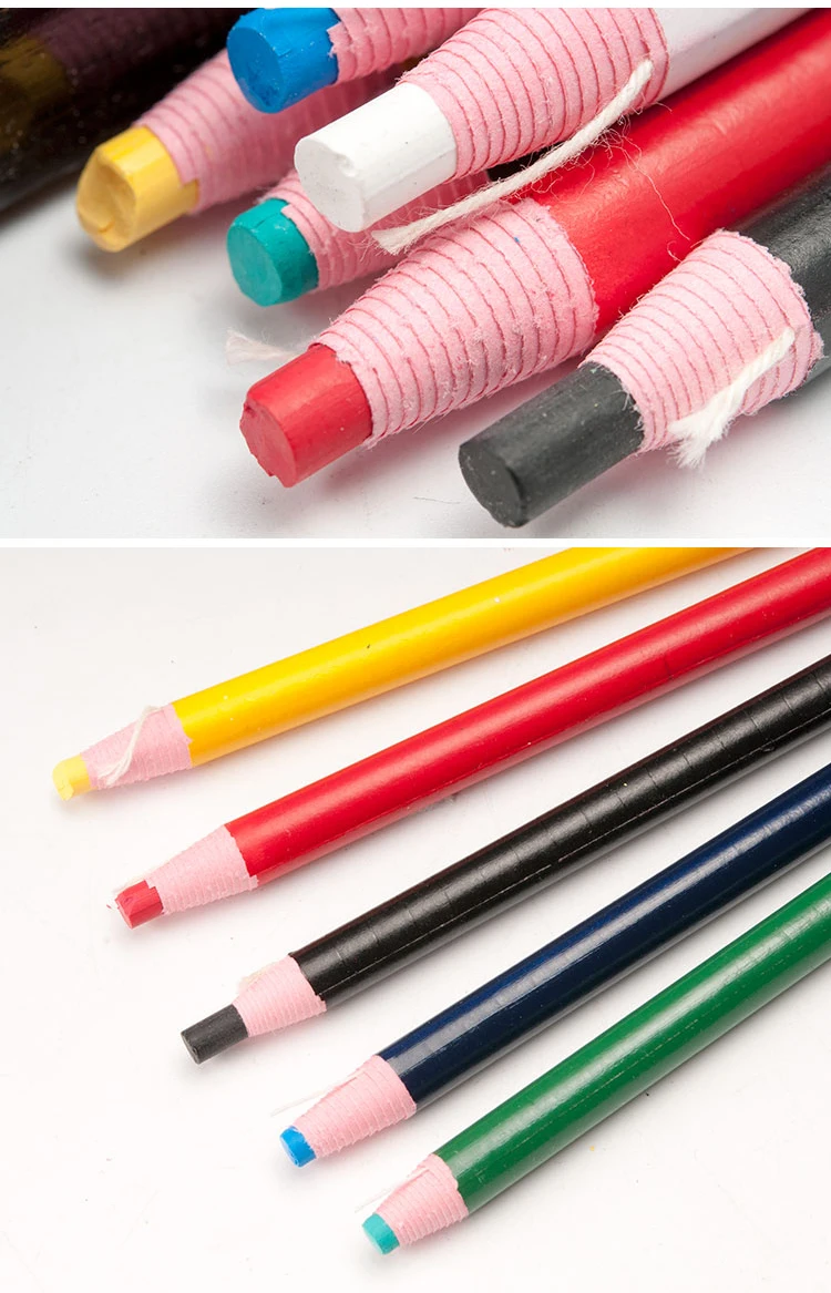 6/12 Stück Mehrfarbige Stoffmarkierungsstifte Schnittfreie Nähkreide Schneiderstift für Kleidung Leder Markierungskreide Nähwerkzeuge – Detail 8