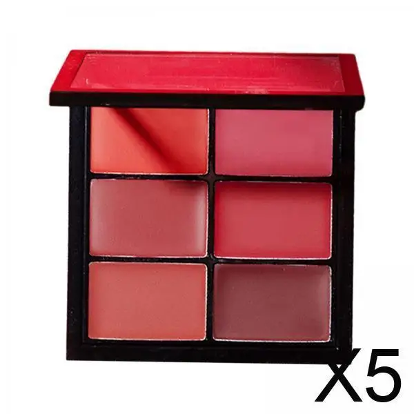 

Палитра блесков для губ, шесть цветов, нелипкий водонепроницаемый набор для макияжа для девочек, повседневная женская косметика