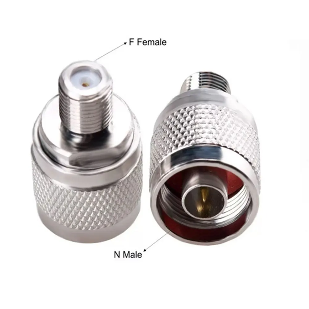 N to F Coax Adapter Connector Kit N Male Female to F Male Female Coaxial Adapter RF Coaxial Connector for Antenna Router Booster