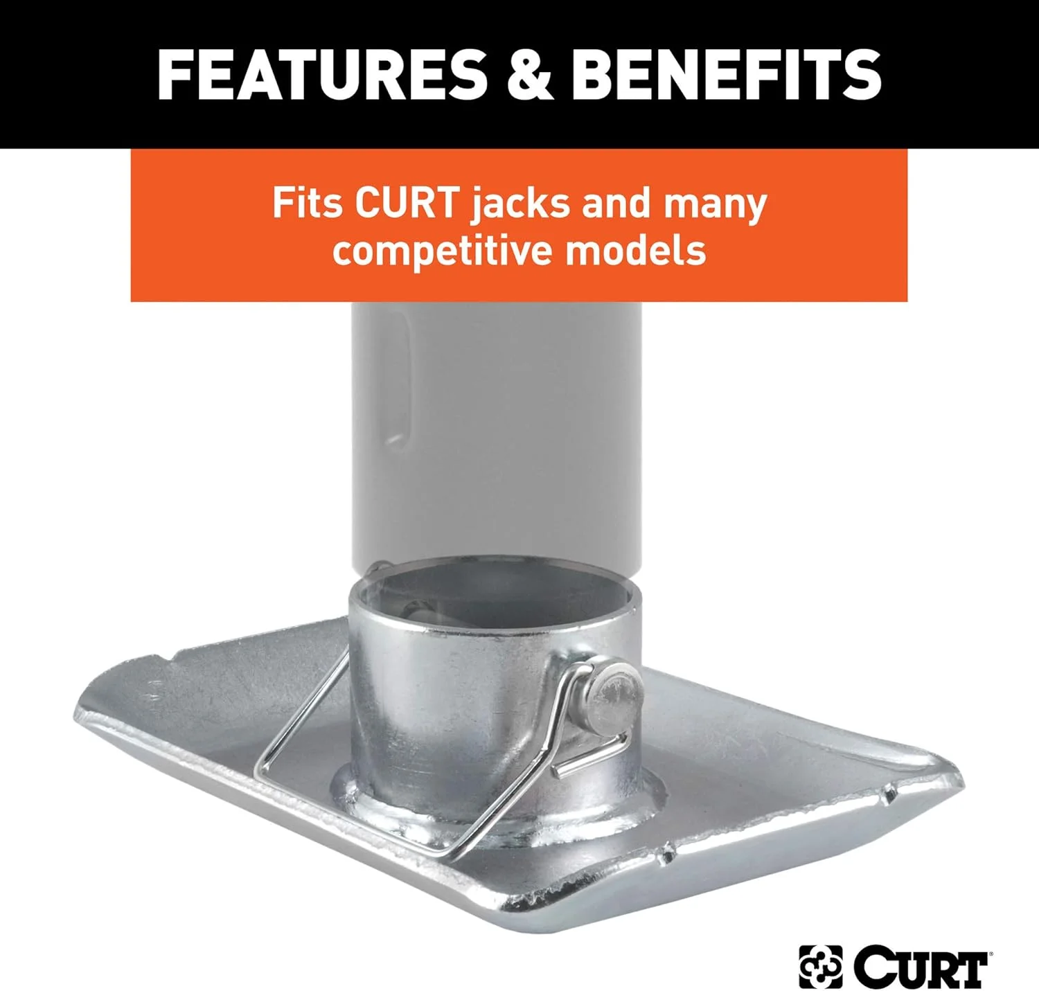 لدواسة مقطورة النقل CURT 28272، مناسبة للأنابيب ذات القطر 2 بوصة، قادرة على دعم 2000 رطل.