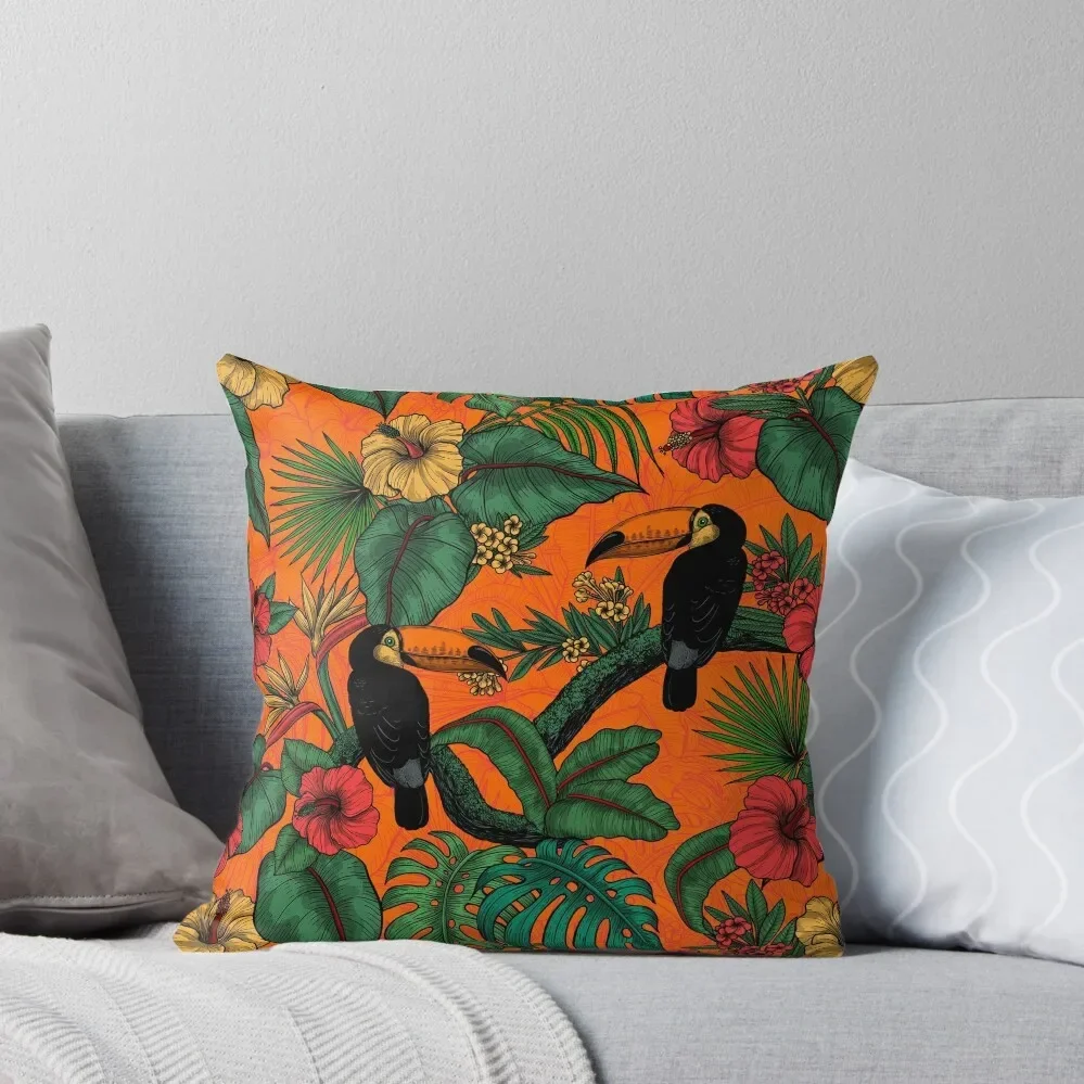 

Toucan garden 3 Throw Pillow New year christmas pillowcases Sitting Cushion Pillow