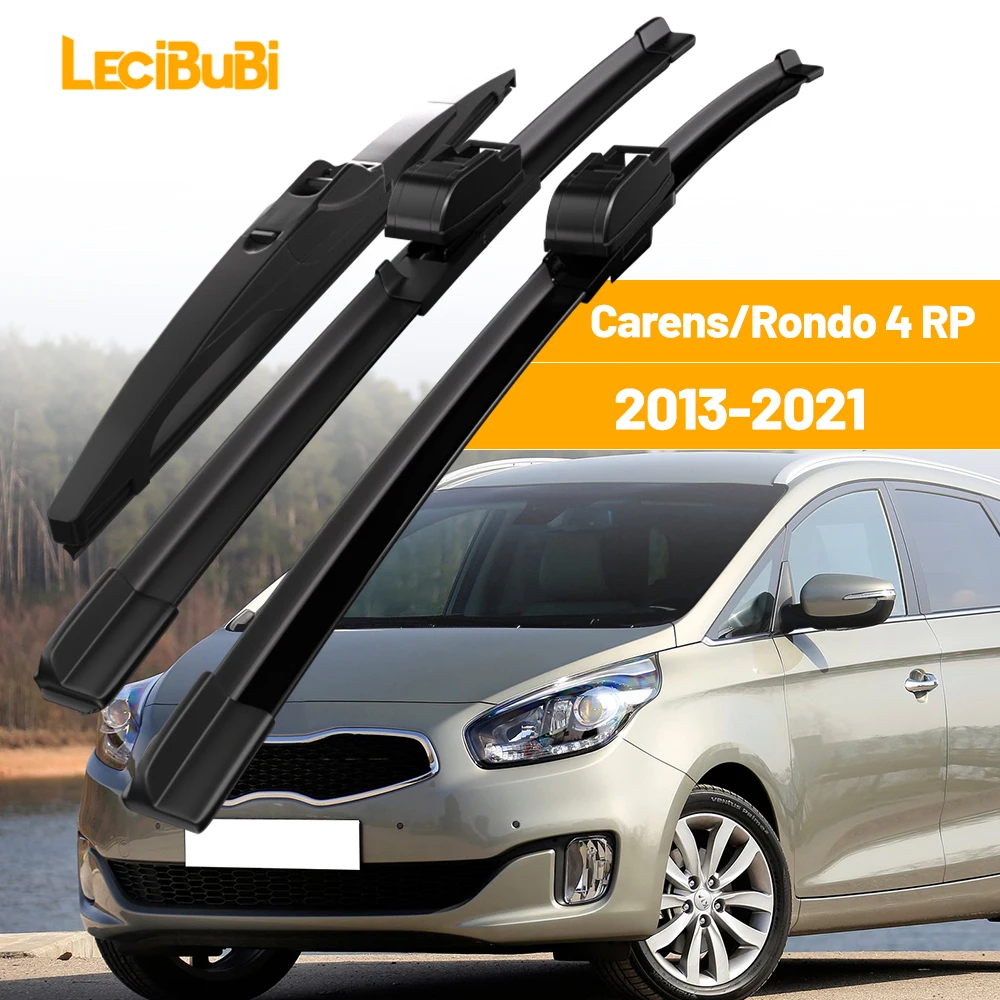 For KIA Carens Rondo 4 RP 2013-2021 1set Front & Rear Windshield Wiper Blades Windscreen Wipers 2014 2015 2016 2017 2018 2019