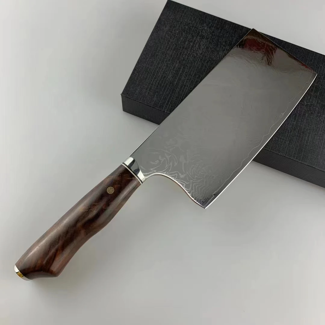 7.7 Inch Slicing Knife 73-Layers Damascus VG10 Steel Blade Rosewood Handle Sharp Chef Cleaver Meat Kitchen Knives Cooking Tools