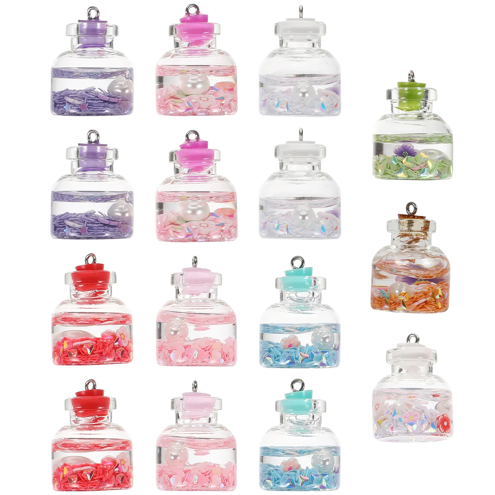 

15 шт., подвески в виде бутылки чая с молоком, брелок, украшение, стеклянный кулон, подвеска, подвеска, сделай сам, ювелирные изделия, аксессуары, подвесное украшение