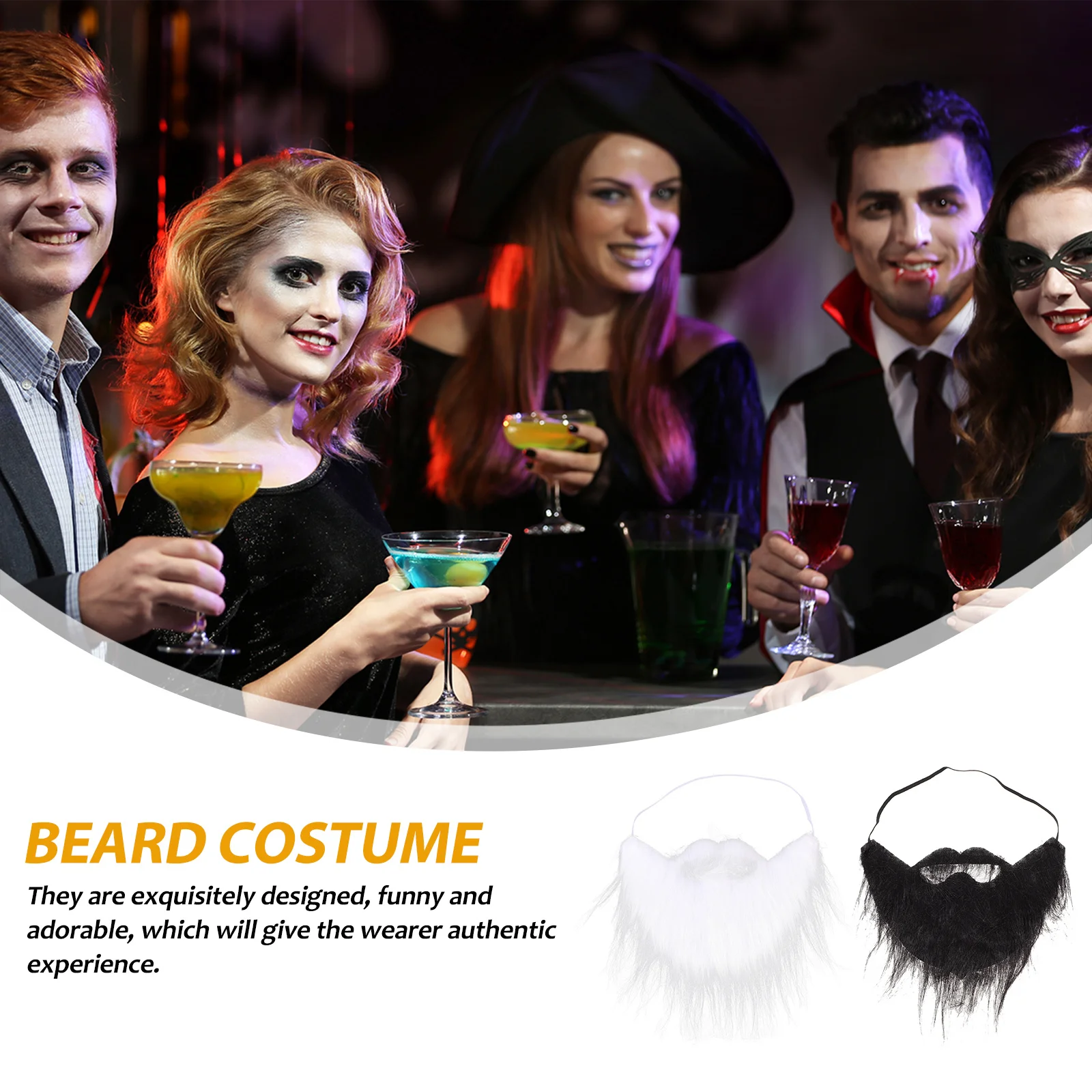 4 stuks nepbaarden voor mannen realistische kostuumaccessoires cosplay party halloween kerst aankleedspellen valse baard