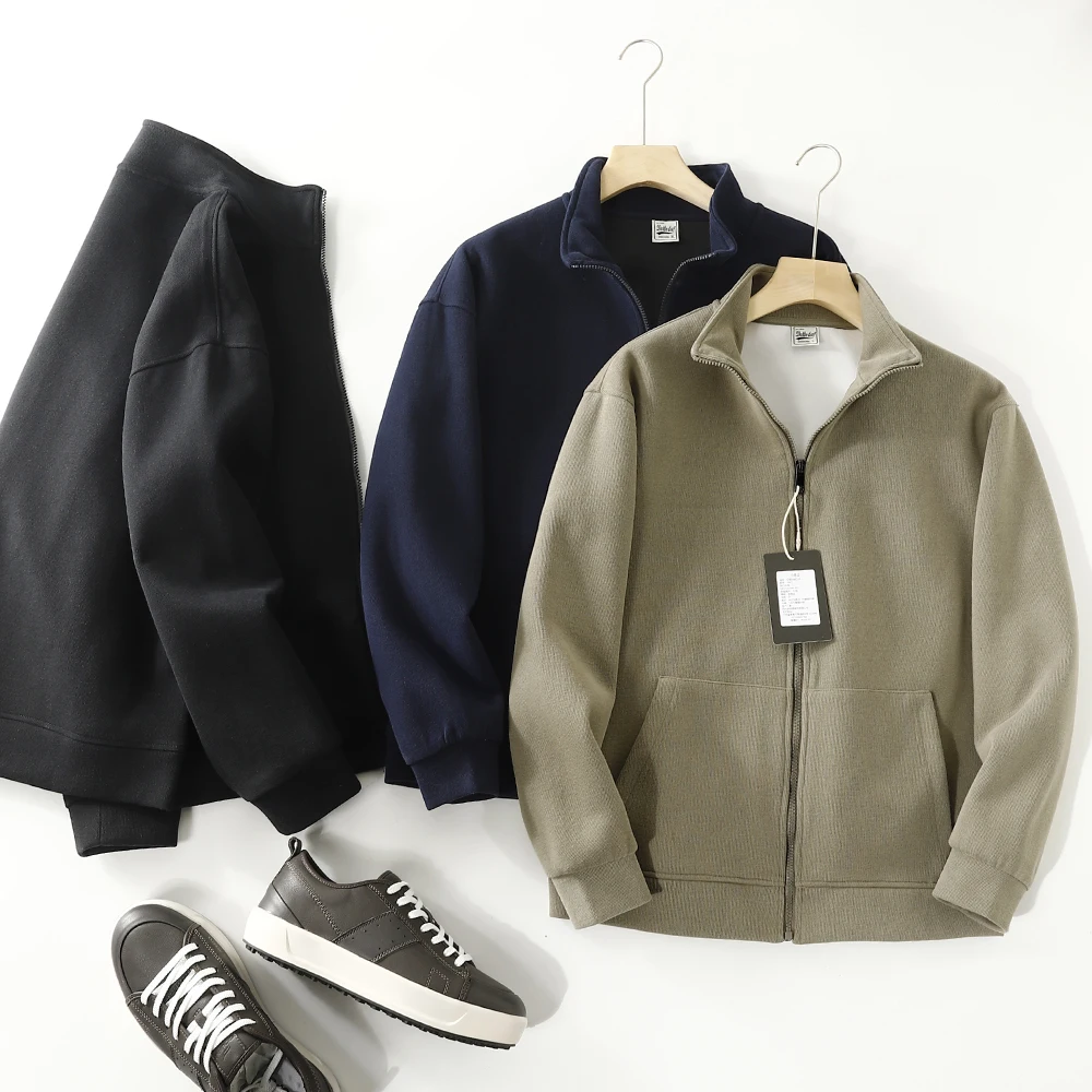 

Мягкая дышащая куртка с воротником-стойкой из хлопка для мужчин, молодежная, модная, цветная, приталенная, повседневная верхняя одежда, летняя новинка