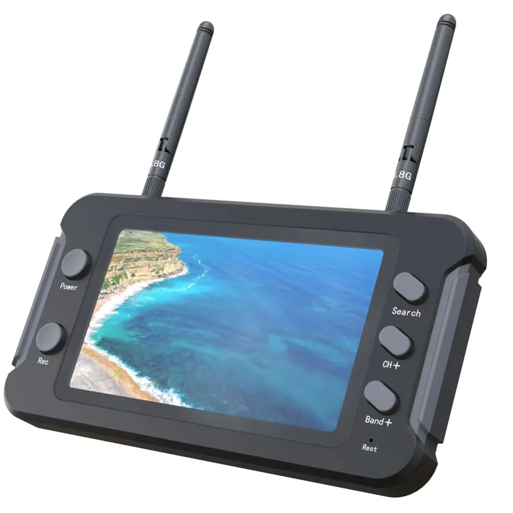 5.8G FPV Monitor with DVR 40CH 4.3 Inch LCD Display 16:9 NTSC/PAL Auto Search Video Recording RC FPV Multicopter