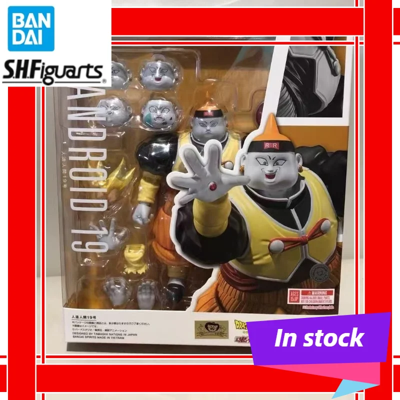 

In Stock Bandai S.H.Figuarts Dragon Ball Z Android 19 Red Ribbon Army Action Figure Collectible Toy Gift