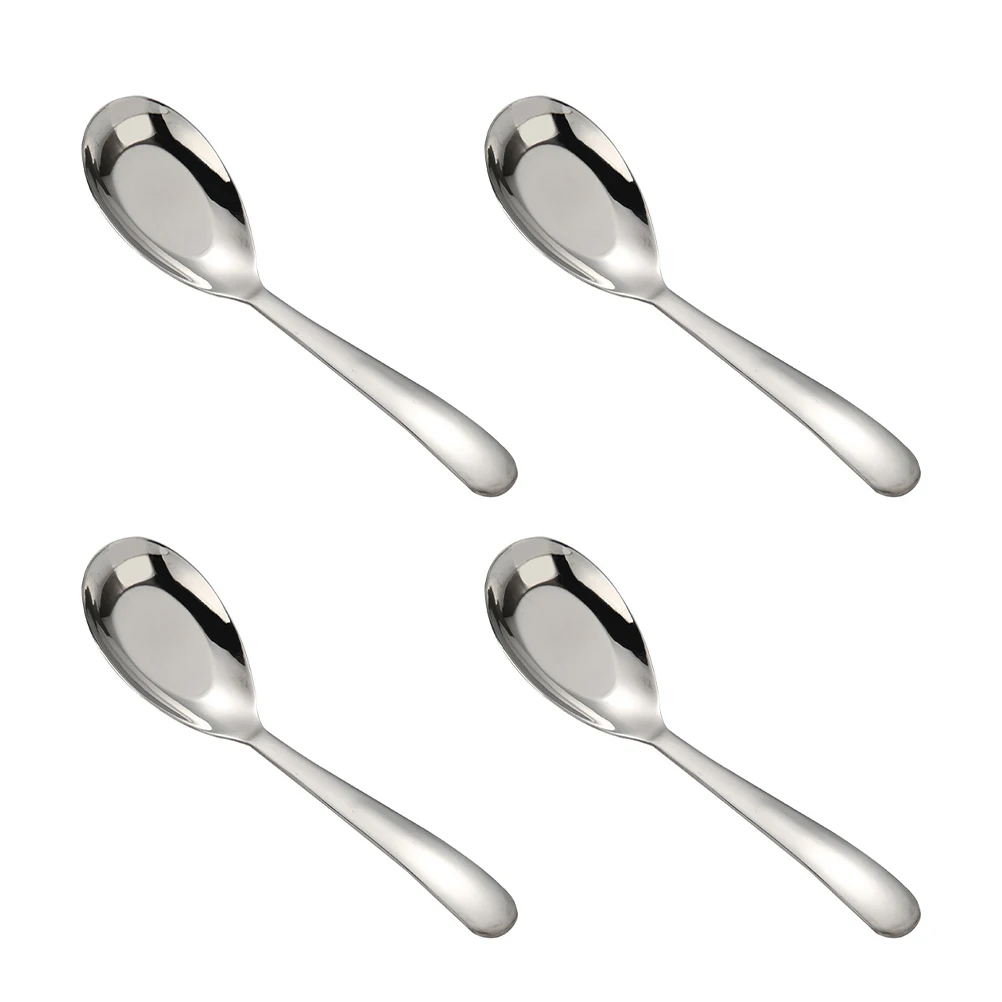 

Stainless Steel Soup Spoon Cutlery High Hardness Wear Resistant Smooth Design Kitchen Utensils For Family Restaurant Use