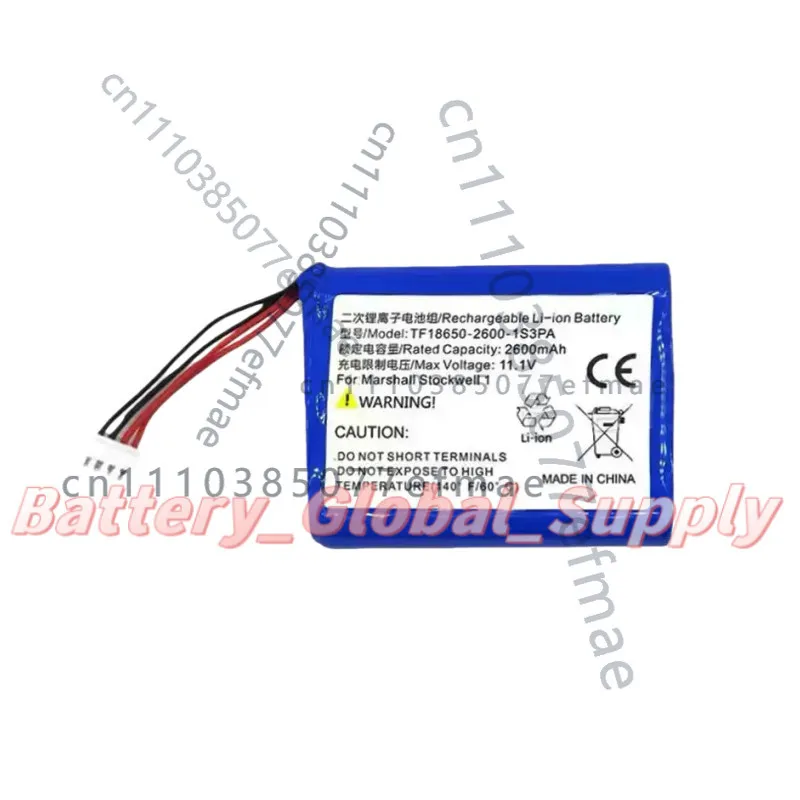 

Аккумулятор для Bluetooth-колонки Marshall Stockwell TF-2600-1S3PA 2600 мАч, новый