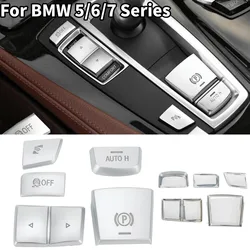 5Pcs Handbrake Gear Shift Panel Side Switch P Button Cover For BMW 5/6/7 Series X3 X4 F10 GT F07 F06 F12 F13 F01 Car Interiors