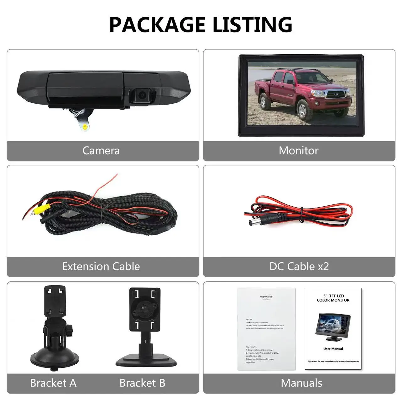 

69090- 04020 New Rear View Camera Backup Camera With Tailgate Handle For Toyota Tacoma 2005-2014 06 07 08 09 2010 11 12