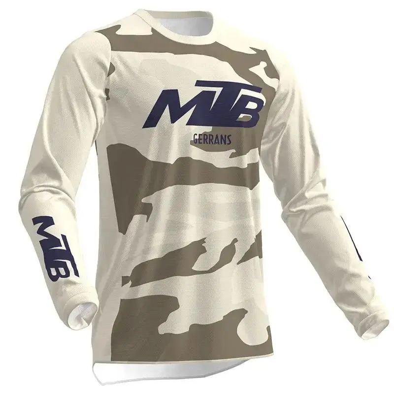 MEN'S LONG-SLEEVED T-SHIRT MOUNTAIN BIKE MOTOCROSS CYCLING JERSEY MOUNTAIN BIKE CAMPING OUTDOOR FISHING TOP LOOSE