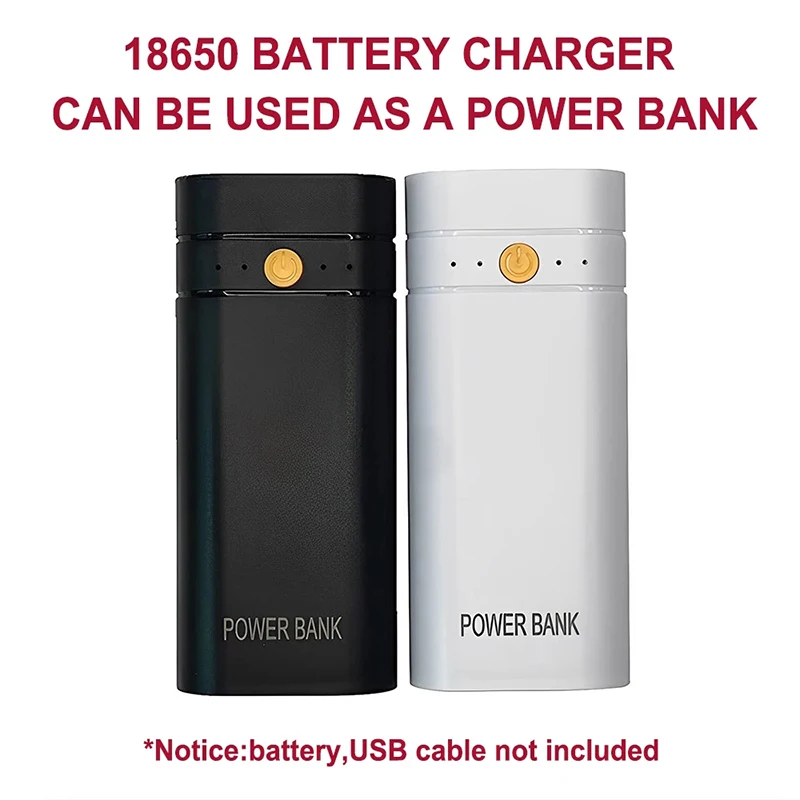 6000mAh 2*18650 Battery USB Type-C Power Bank Battery Charger Case DIY Box For Phone Electronic Charging Not Including Batteries