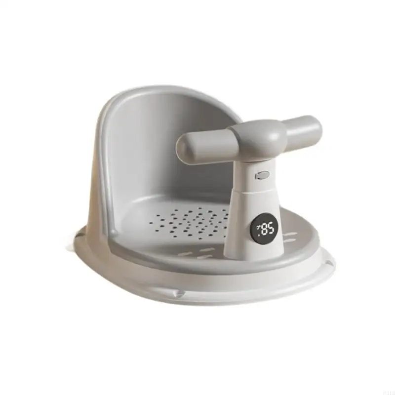 Temperature Sensing Baby Bath with Anti Tip Structure Infant Bath Chair Build In Water Temp Alert Ergonomic P31B view 5