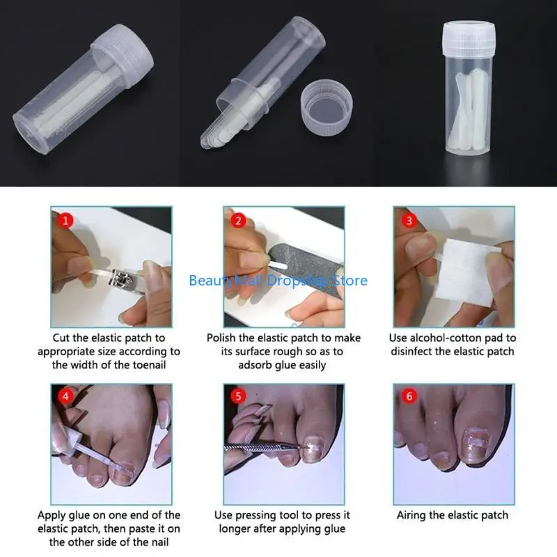 

40JD Эластичный пластырь для вросшего пальца для педикюра с клеем, подушечки для ногтей, корректор для ног