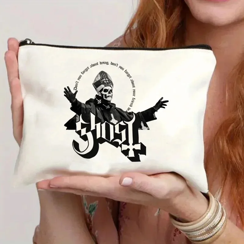 Ghost B.C. Heavy Metal Hard Rock Band Women's Fashion Cosmetic Bag Eco Large Versatile Capacity Toilet Bag Student Pencil Case