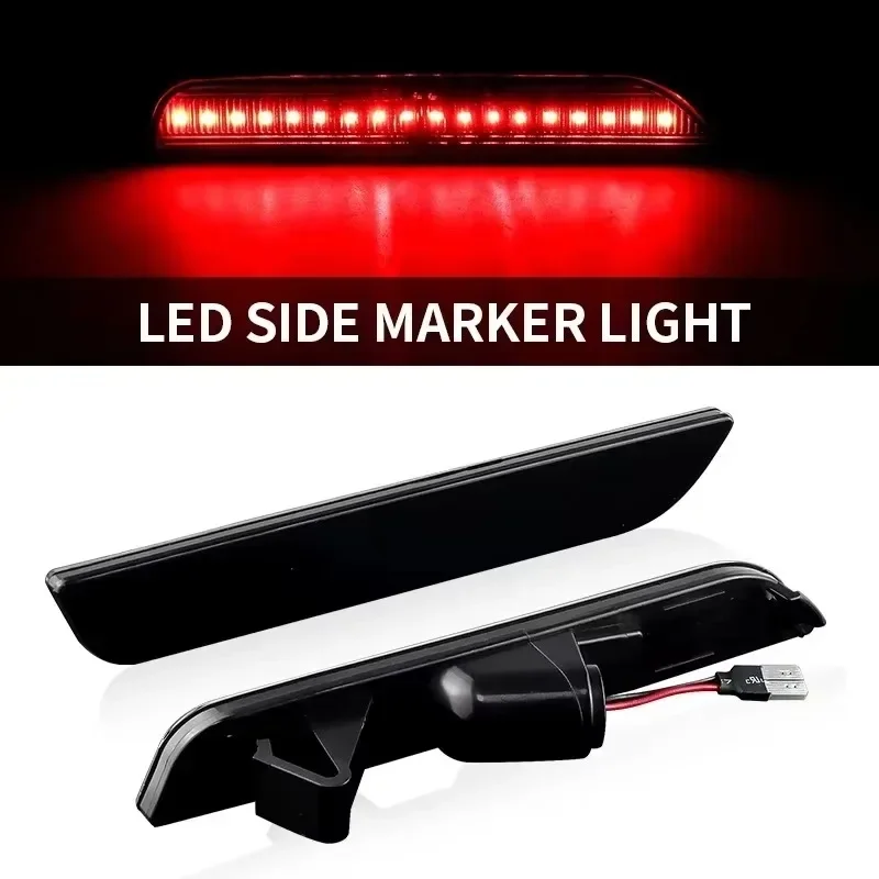 

for Marker Brake Stop Light High Quality 2PCS Rear Bumper Red LED Side 2010-2014 D Mustang Base GT Shelby GT500 302AR3Z15A201D