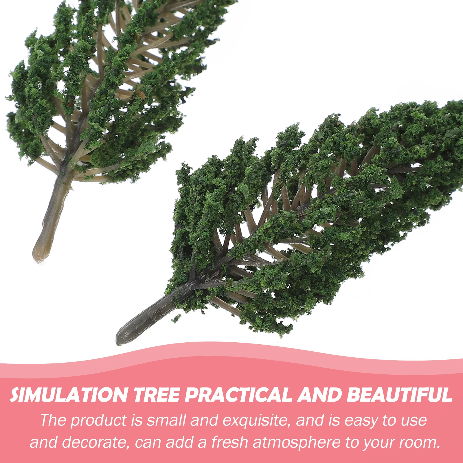 

10Pcs Small Artificial Pine Plants Vivid Simulation Tree Ornament for Living Room Office Shop Plastic Plant Decor Easy to Clean