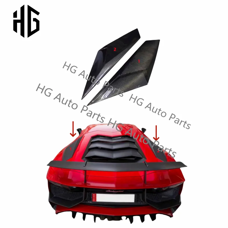 Car Exterior Engine Hood Air Vent Outlet Wing Trim For Lp700 Lp720 Air Vents For Lamborghini Aventador 2014-2018 Bonnet Cover