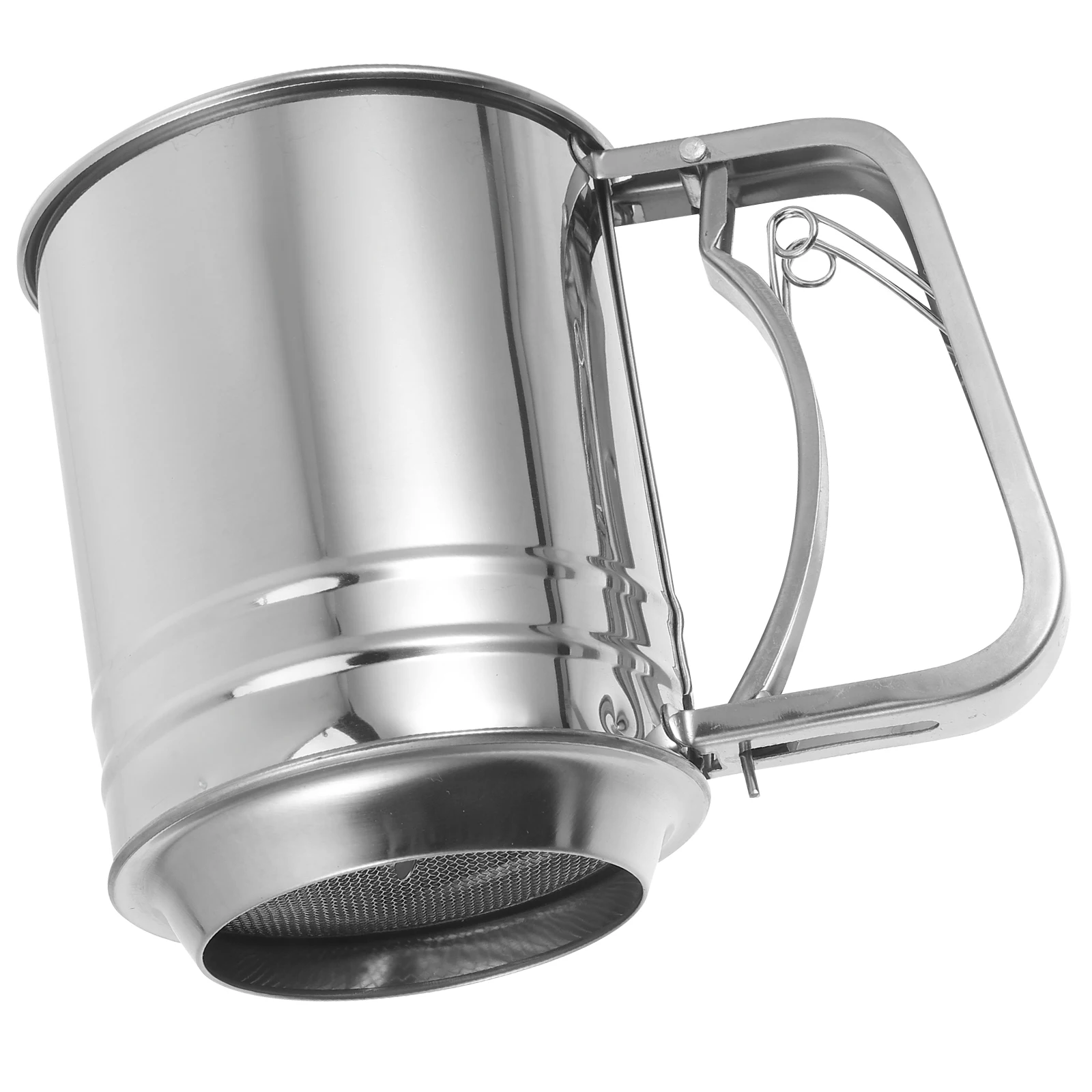

H Held Flour Sieve Stainless Steel Medium Size Baking Powdered Sugar Sifter Duster Kitchen Manual Filter flour sifter cup sugar