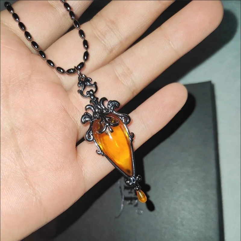 

Оригинальное ожерелье с маятником из цитрина Lovebuff Lord Of Mysteries Klein Moretti — коллекционная игрушка в подарок, стили высокого качества