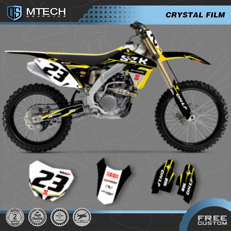 

DSMTECH пользовательские мотоциклетные графические фоновые наклейки, наборы наклеек для SUZUKI 2010 2011 2012 2013 2014-2018 RMZ250 001