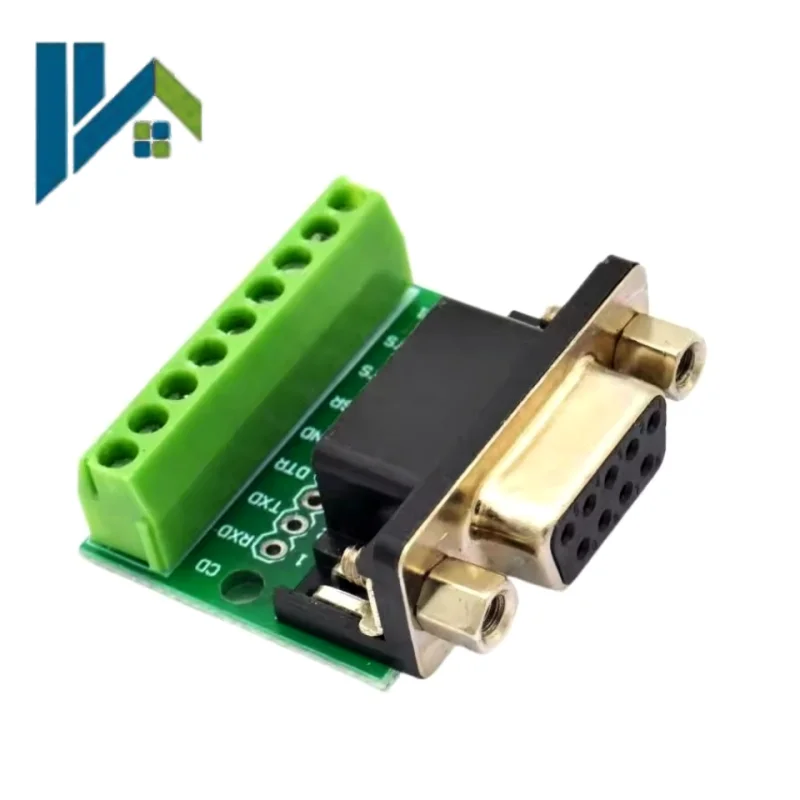 DB9 Male Female Adapter Board 9Pin 9Hole DB9 To Screw Terminal Block RS232 RS485 Serial Port Breakout Conversion Module