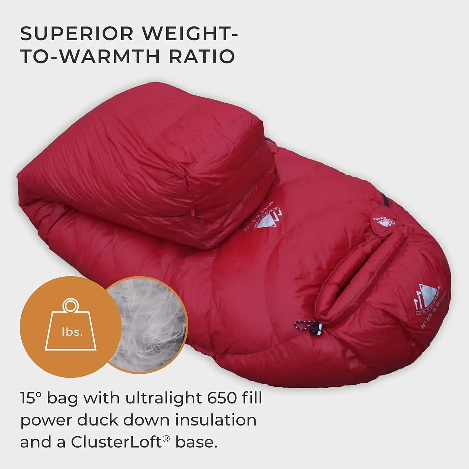 Quandary 15°F Cold Weather Mummy Hiking & Backpacking Sleeping Bag - Duck Down 650 FP 3 Season Sleeping Bags for Adu