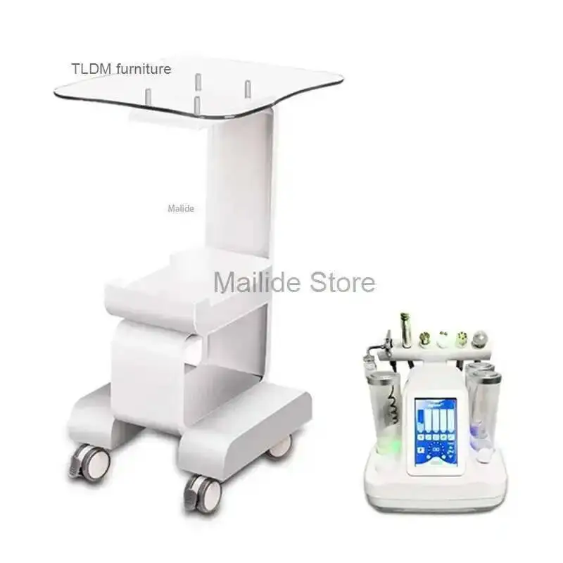 

Light Luxury Acrylic Salon Trolleys Beauty Salon Tool Trolley Modern Salon Furniture Simple Home Multi-layer Rack with Wheels
