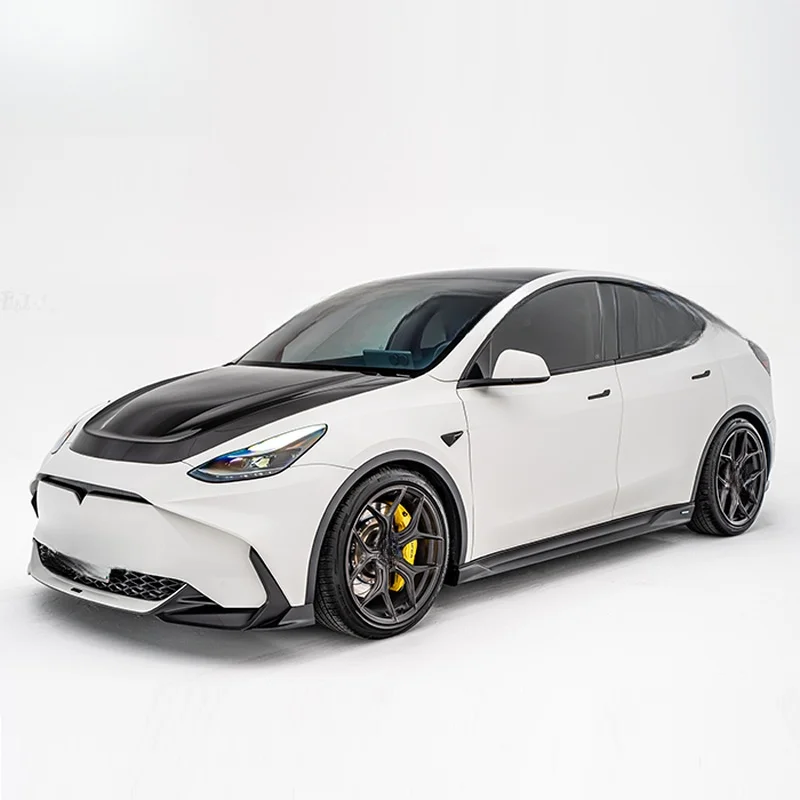 High Quality Wholesale Modified Carbon Fiber Engine Hood Cover Fit Tesla Model Y Car Exterior Upgrade Bonnet Accessories