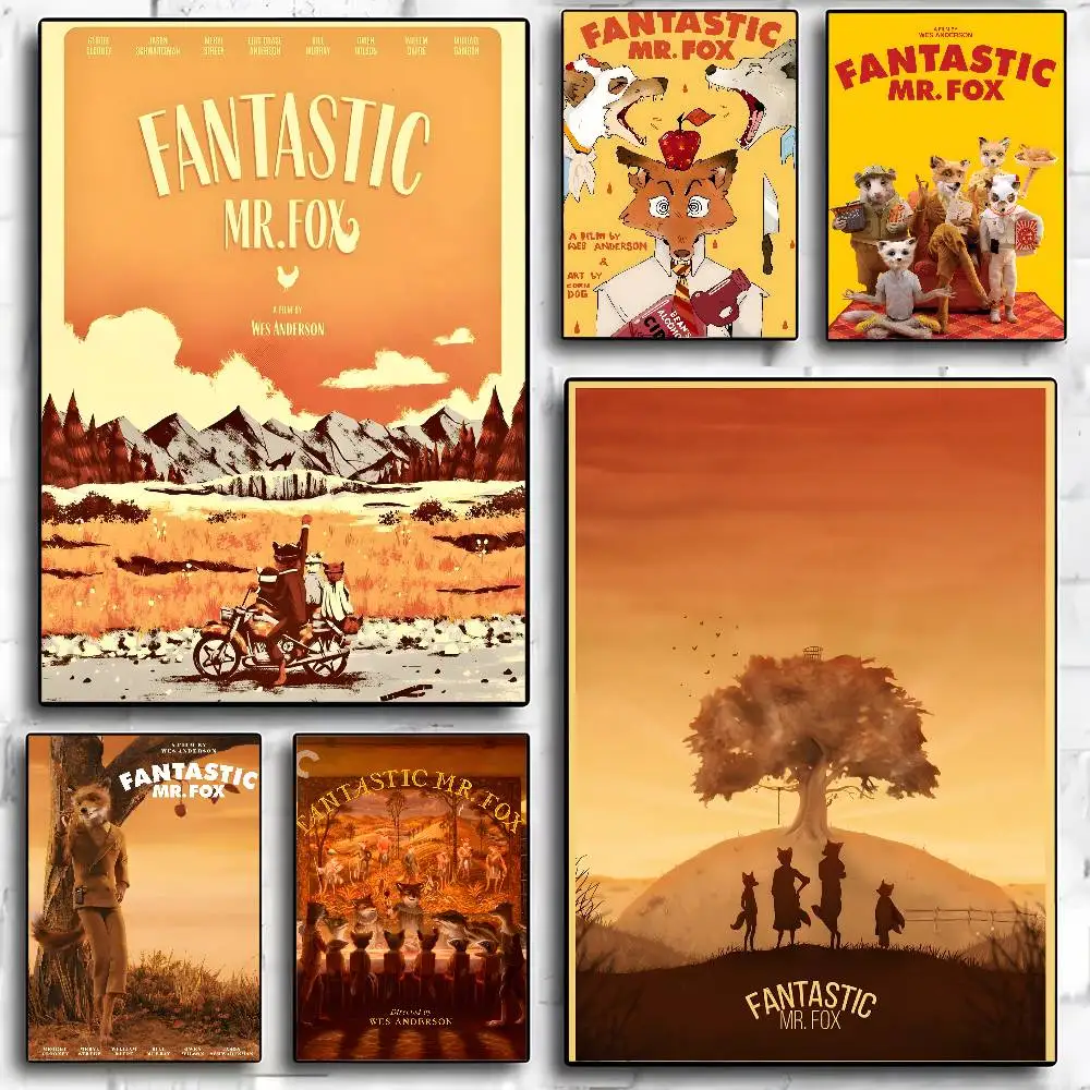 Movie The Fantastic Mr Fox Poster Print Home Decor Wall Art Mural Room Bar Decoration