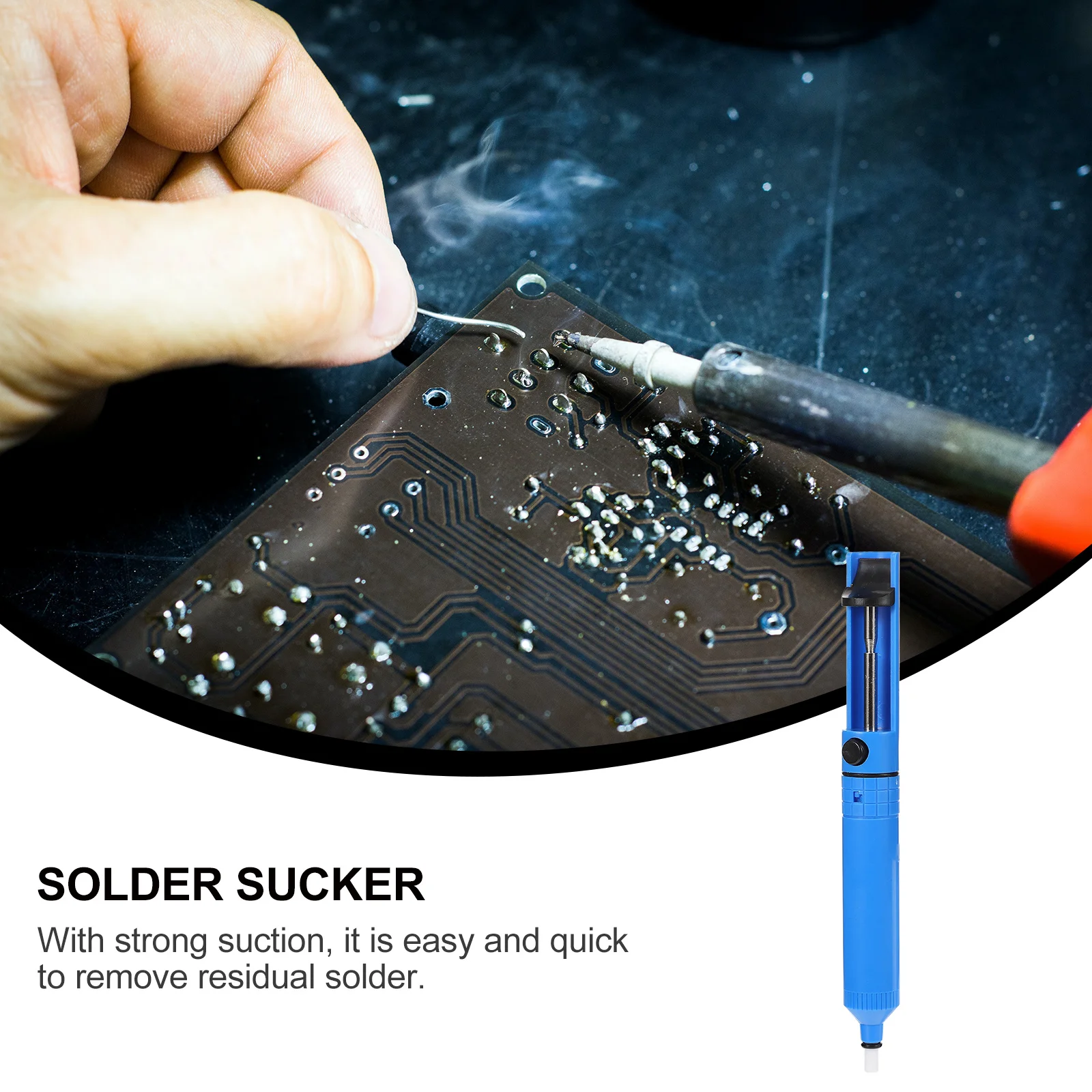 

2pcs Solder Removal Strong Suction Manual Lightweight Pump For Soldering Pickup Desoldering Pen Solder Sucker
