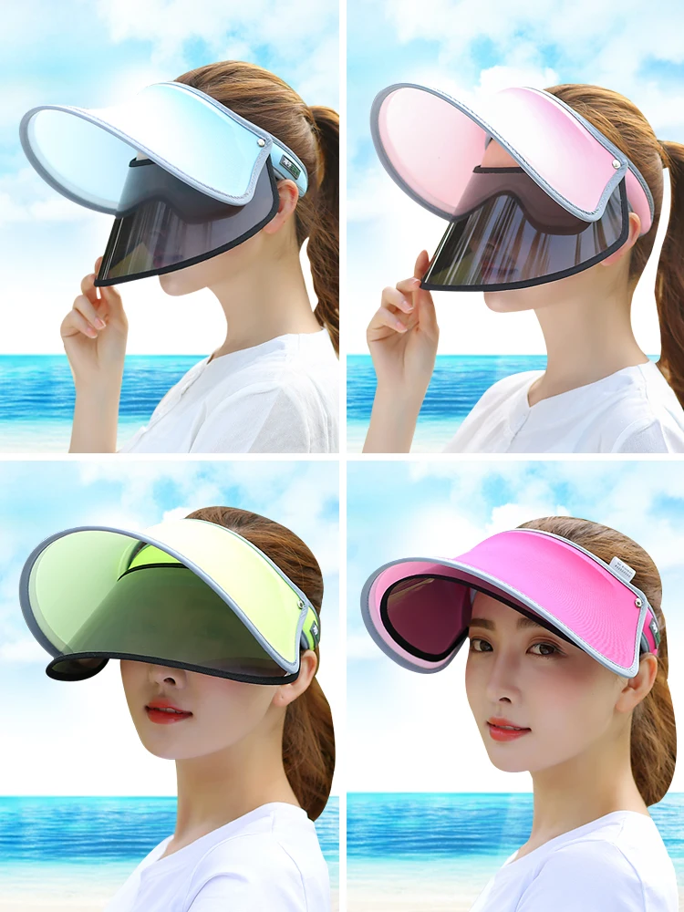 Women's Summer Outdoor Cycling Hat UV Protection Face Covering Wide Brim Sunshade Cap Versatile Travel Accessory Casual Style