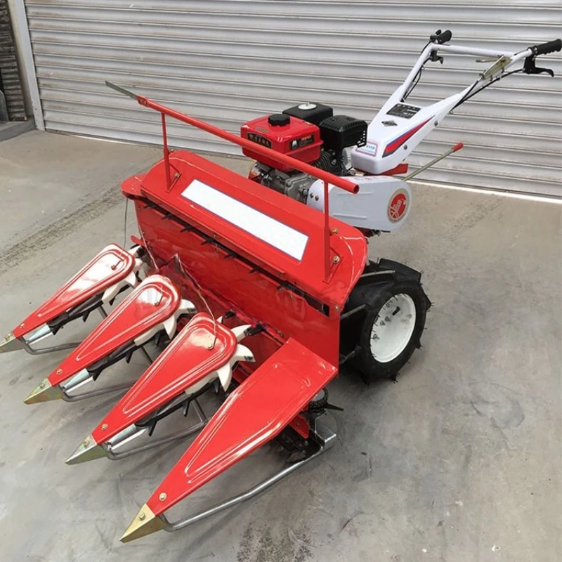 

Multifunctional sun cutting machine, wormwood herbal mulberry harvester, hand push 3-line sun cutting machine