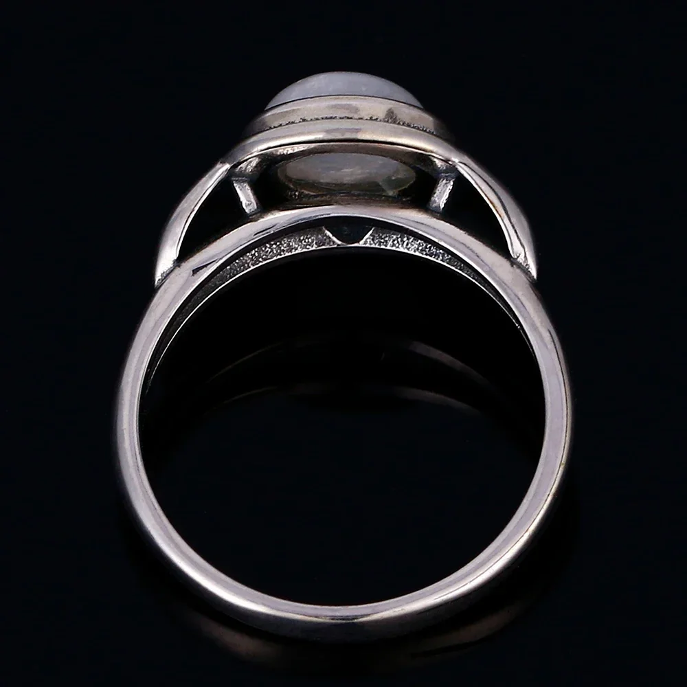 Hoge Kwaliteit Natuurlijke Maansteen Ringen 925 Sterling Zilveren Vinger Ring Voor Vrouwen Jubileum Cadeau Luxe Fijne Sieraden