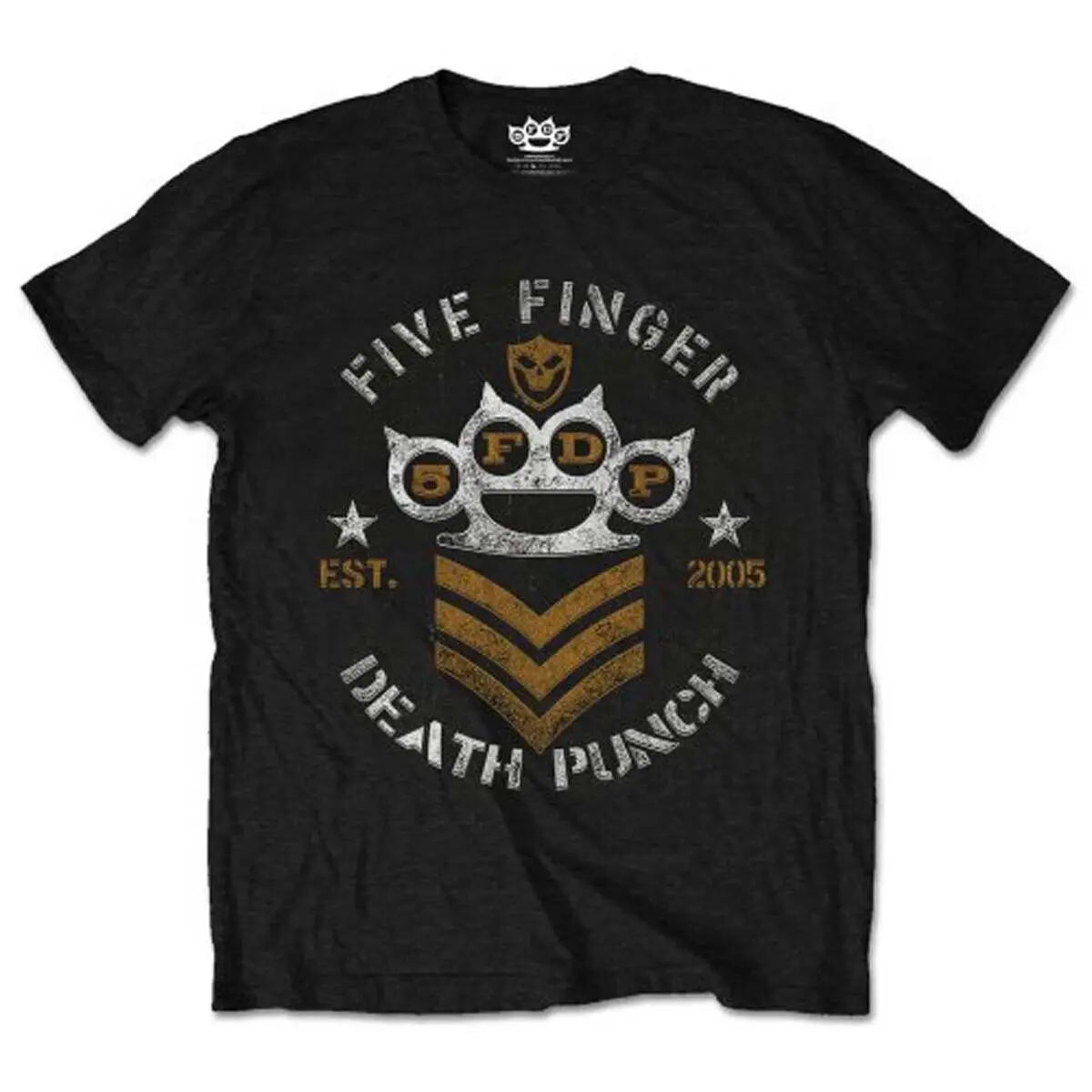 Fiver Finger Death Punch Knuckle Duster Official T Shirt Mens